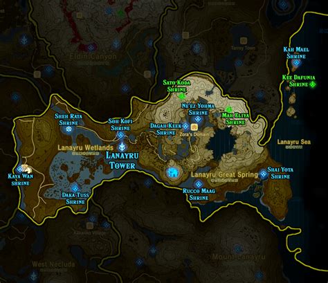 shrine botw|printable map of all shrine locations botw.